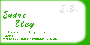 endre bley business card